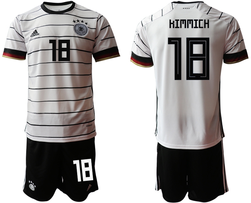 Men 2021 European Cup Germany home white #18 Soccer Jersey1
